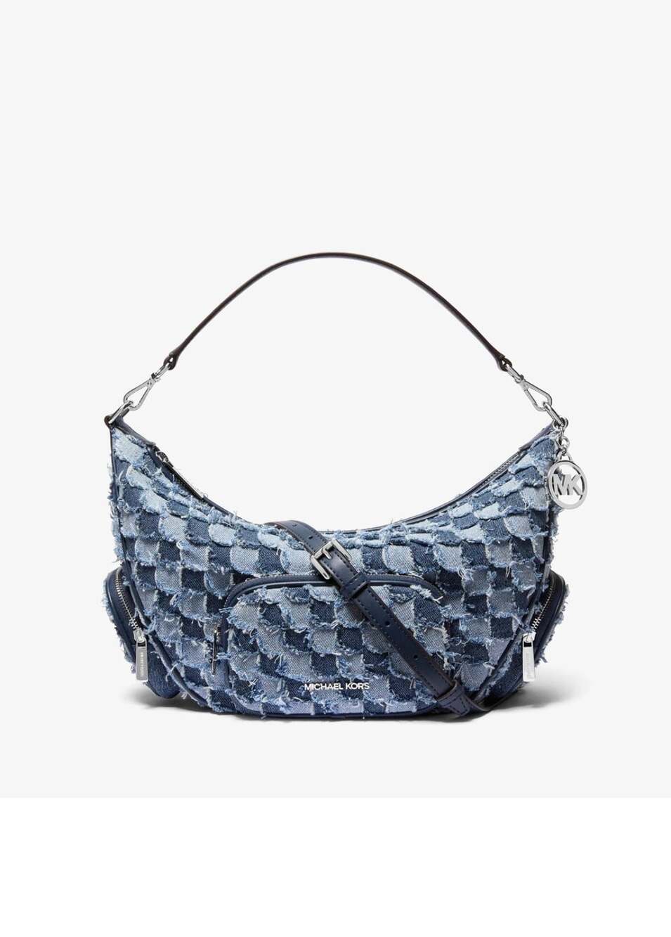 Michael Kors Merritt Medium Shoulder Bag Washed Denim